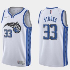 Orlando Magic #33 Derek Strong Jersey -White Earned