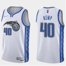 Orlando Magic #40 Shawn Kemp Jersey -White Earned