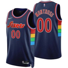 Philadelphia 76ers #00 Eric Montross Jersey -2021-2022 City