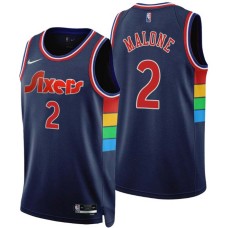 Philadelphia 76ers #2 Moses Malone Jersey -2021-2022 City