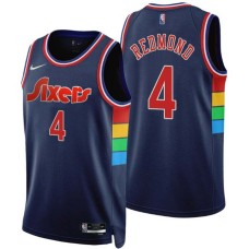 Philadelphia 76ers #4 Marlon Redmond Jersey -2021-2022 City