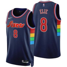 Philadelphia 76ers #8 Mario Elie Jersey -2021-2022 City