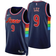 Philadelphia 76ers #9 Saben Lee Jersey -2021-2022 City