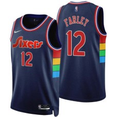 Philadelphia 76ers #12 Dick Farley Jersey -2021-2022 City