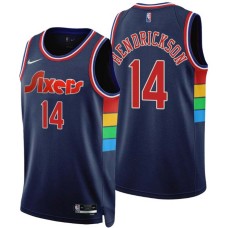 Philadelphia 76ers #14 Mark Hendrickson Jersey -2021-2022 City