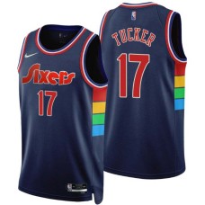 Philadelphia 76ers #17 Jim Tucker Jersey -2021-2022 City