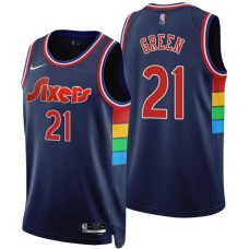 Philadelphia 76ers #21 Kenny Green Jersey -2021-2022 City