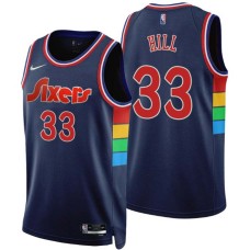 Philadelphia 76ers #33 George Hill Jersey -2021-2022 City