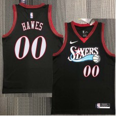 Philadelphia 76ers #00 Spencer Hawes Jersey -Black Throwback