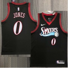 Philadelphia 76ers #0 Alvin Jones Jersey -Black Throwback