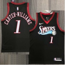 Philadelphia 76ers #1 Michael Carter-Williams Jersey -Black Throwback