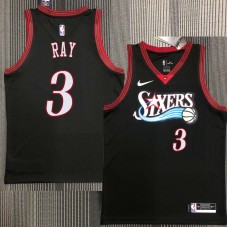 Philadelphia 76ers #3 Jim Ray Jersey -Black Throwback