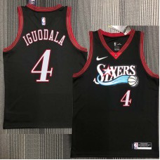 Philadelphia 76ers #4 Andre Iguodala Jersey -Black Throwback