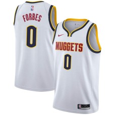 Denver Nuggets #0 Gary Forbes Jersey -White