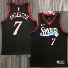 Philadelphia 76ers #7 JJ Anderson Jersey -Black Throwback