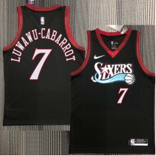 Philadelphia 76ers #7 Timothe Luwawu-Cabarrot Jersey -Black Throwback