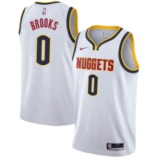 Denver Nuggets #0 Aaron Brooks Jersey -White