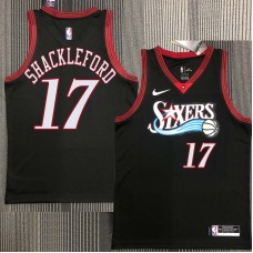 Philadelphia 76ers #17 Charles Shackleford Jersey -Black Throwback