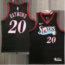 Philadelphia 76ers #20 Craig Raymond Jersey -Black Throwback