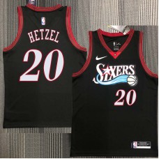 Philadelphia 76ers #20 Fred Hetzel Jersey -Black Throwback