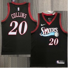 Philadelphia 76ers #20 Doug Collins Jersey -Black Throwback