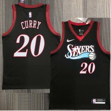 Philadelphia 76ers #20 Michael Curry Jersey -Black Throwback