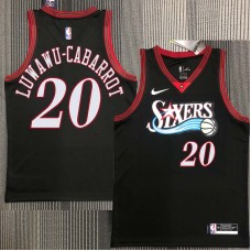 Philadelphia 76ers #20 Timothe Luwawu-Cabarrot Jersey -Black Throwback