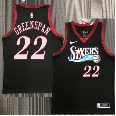 Philadelphia 76ers #22 Jerry Greenspan Jersey -Black Throwback