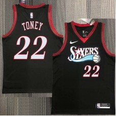 Philadelphia 76ers #22 Andrew Toney Jersey -Black Throwback