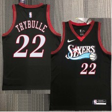 Philadelphia 76ers #22 Matisse Thybulle Jersey -Black Throwback