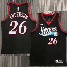 Philadelphia 76ers #26 Cliff Anderson Jersey -Black Throwback