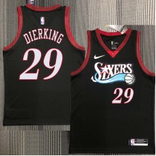 Philadelphia 76ers #29 Connie Dierking Jersey -Black Throwback