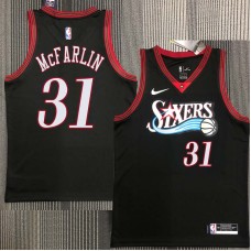 Philadelphia 76ers #31 Ivan McFarlin Jersey -Black Throwback