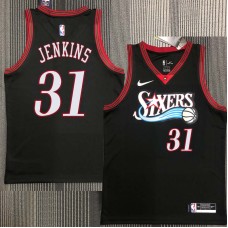 Philadelphia 76ers #31 Charles Jenkins Jersey -Black Throwback