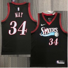 Philadelphia 76ers #34 Don May Jersey -Black Throwback