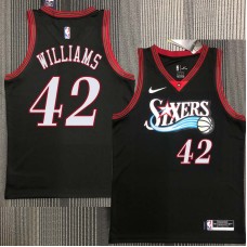 Philadelphia 76ers #42 Scott Williams Jersey -Black Throwback