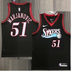 Philadelphia 76ers #51 Boban Marjanovic Jersey -Black Throwback