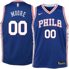 Philadelphia 76ers #00 Jackie Moore Jersey -Blue