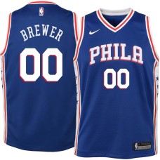 Philadelphia 76ers #00 Corey Brewer Jersey -Blue