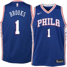 Philadelphia 76ers #1 Scott Brooks Jersey -Blue