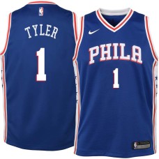 Philadelphia 76ers #1 BJ Tyler Jersey -Blue