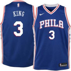 Philadelphia 76ers #3 George King Jersey -Blue