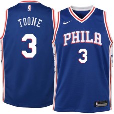 Philadelphia 76ers #3 Bernard Toone Jersey -Blue