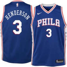 Philadelphia 76ers #3 Dave Henderson Jersey -Blue