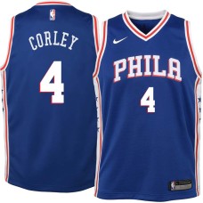 Philadelphia 76ers #4 Ray Corley Jersey -Blue