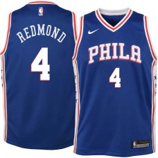 Philadelphia 76ers #4 Marlon Redmond Jersey -Blue