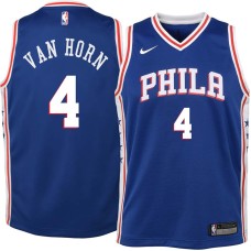 Philadelphia 76ers #4 Keith Van Horn Jersey -Blue