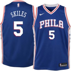 Philadelphia 76ers #5 Scott Skiles Jersey -Blue