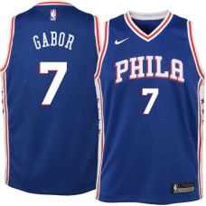 Philadelphia 76ers #7 Bill Gabor Jersey -Blue