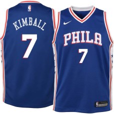 Philadelphia 76ers #7 Toby Kimball Jersey -Blue